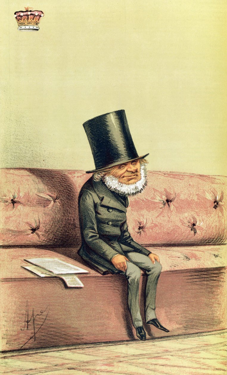 Lord John Russell (1792-1878) sarjakuva Vanity Fairista, 1869 tekijältä English School