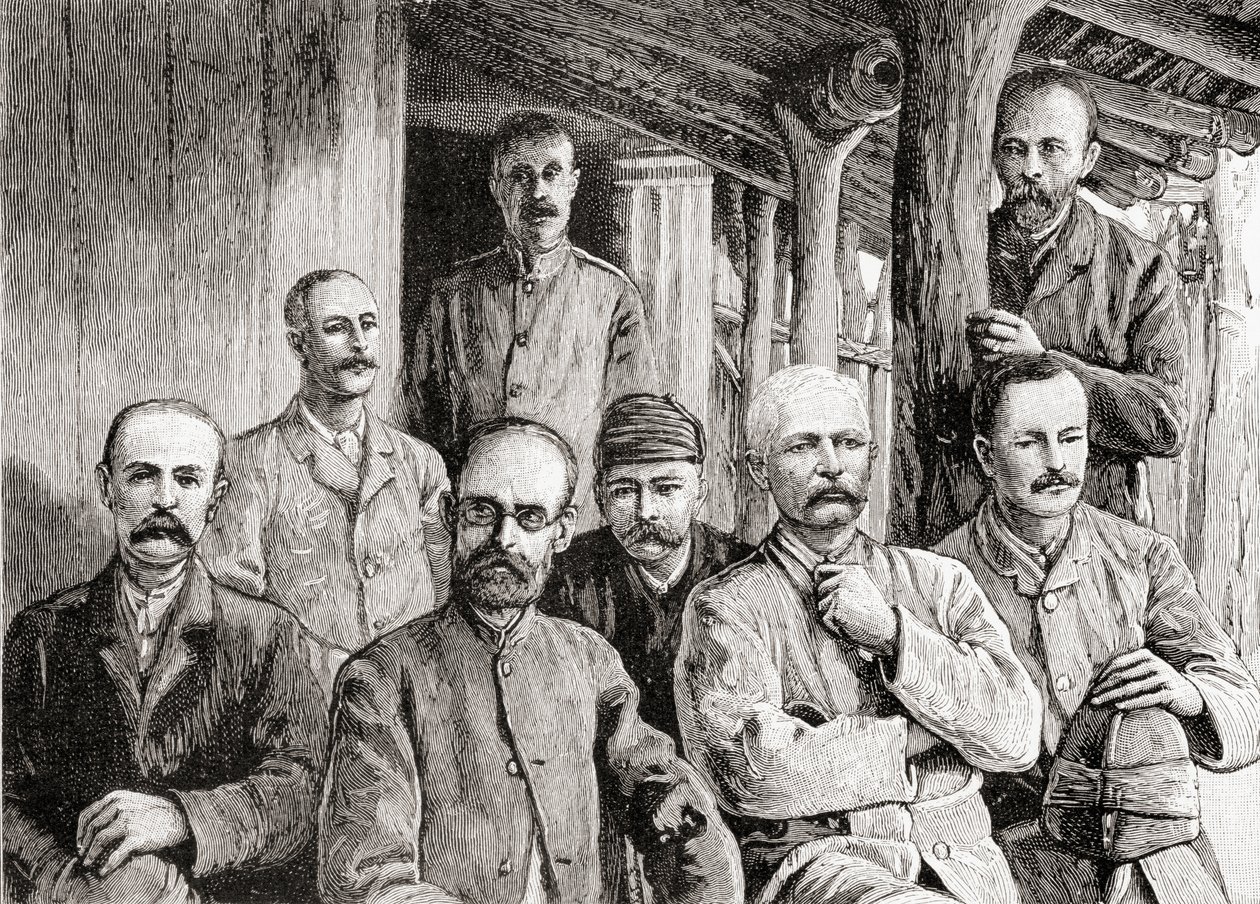 Mackayn lähetystyöasema Usambirossa, 1890 (puukaiverrus) tekijältä English School