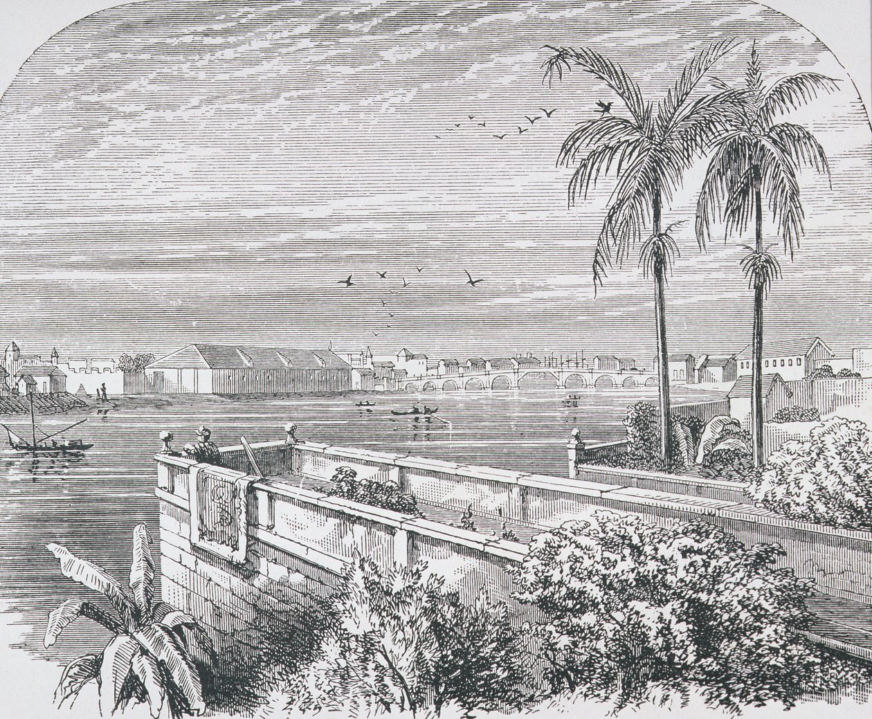 Manila, Filippiinit, pastori Thomas Milnerin "The Gallery of Geography", julkaistu n. 1880 tekijältä English School