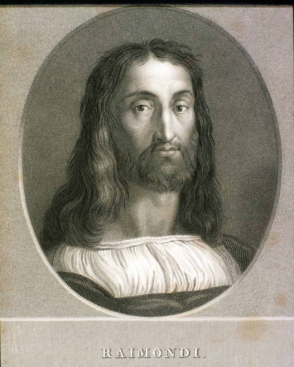 Marcantonio Raimondi (n.1480-n.1534) Galleria of Portraits -julkaisusta, julkaistu vuonna 1833 tekijältä English School