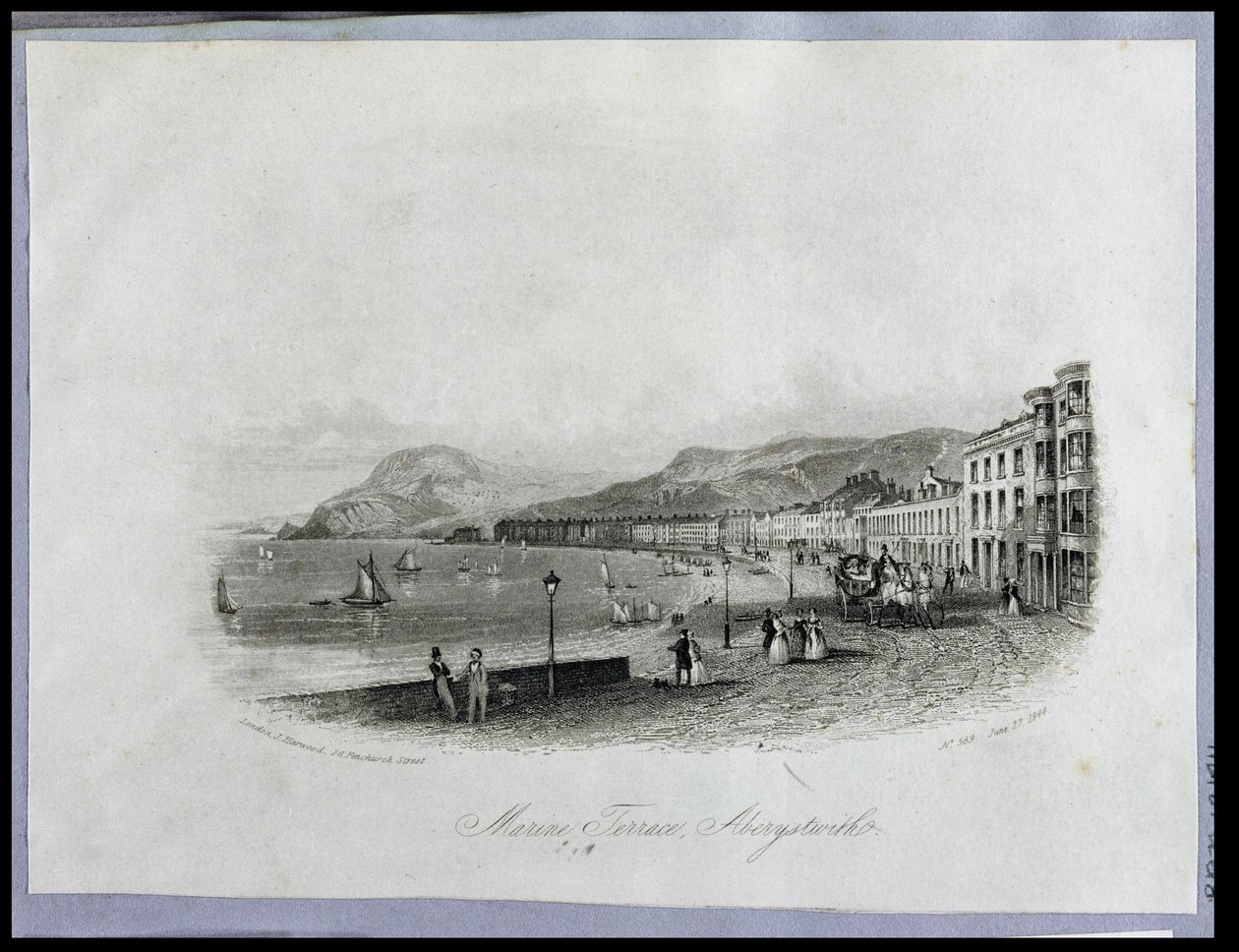 Marine Terrace, Aberystwyth, 1844 (kaiverrus ja akvatinta) tekijältä English School