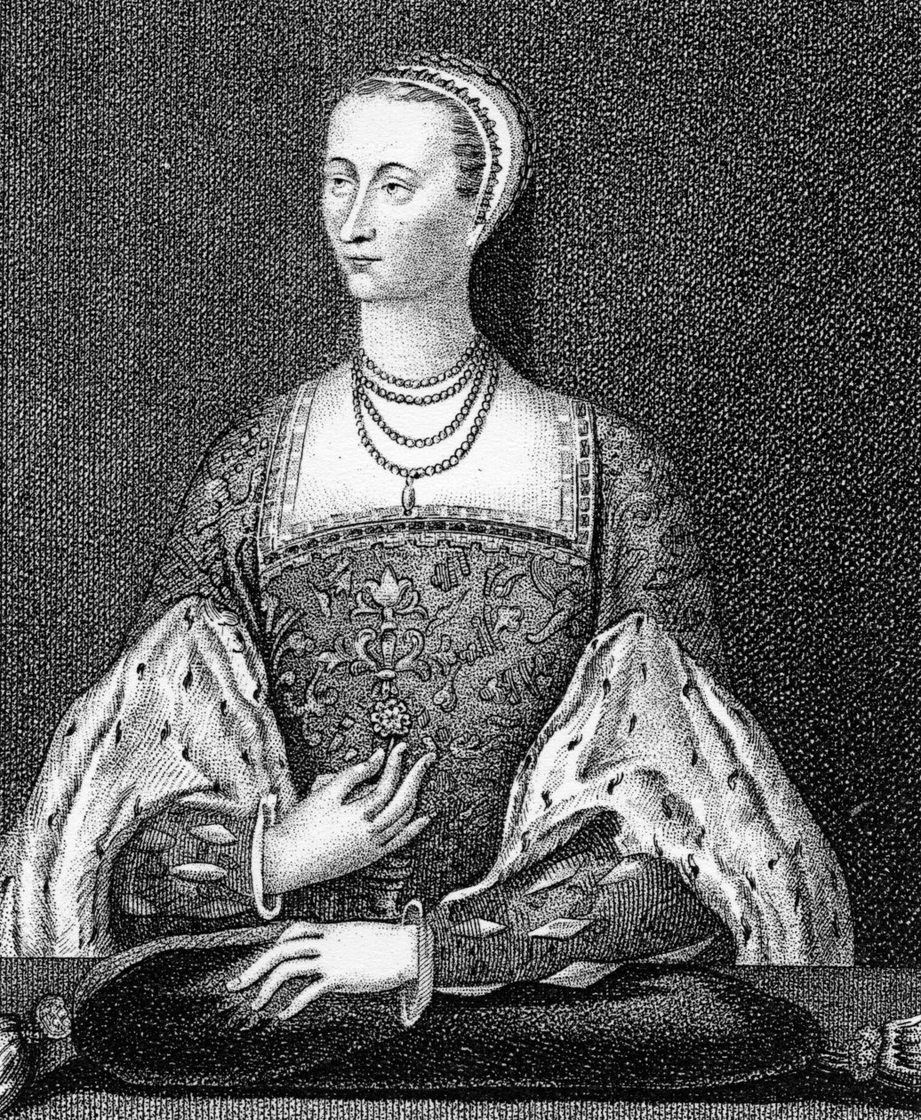 Mary of Guise, kuvitus John Pinkertonin Iconographia Scotiasta tai Skotlannin maineikkaiden henkilöiden muotokuvat, 1794 tekijältä English School