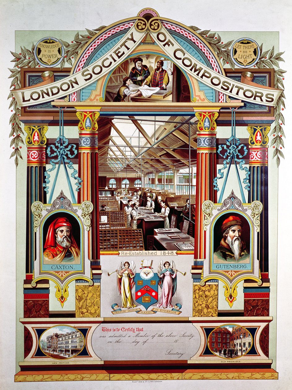London Society of Compositorin jäsentodistus tekijältä English School