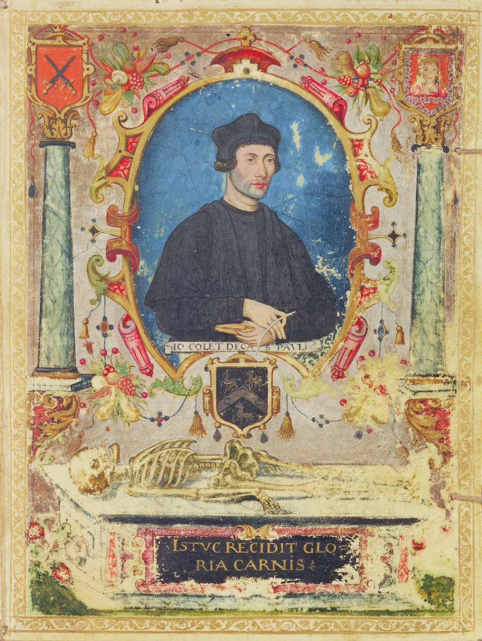John Coletin (1467 – 1519) muistomuotokuva (tempera perunakalvolla) tekijältä English School