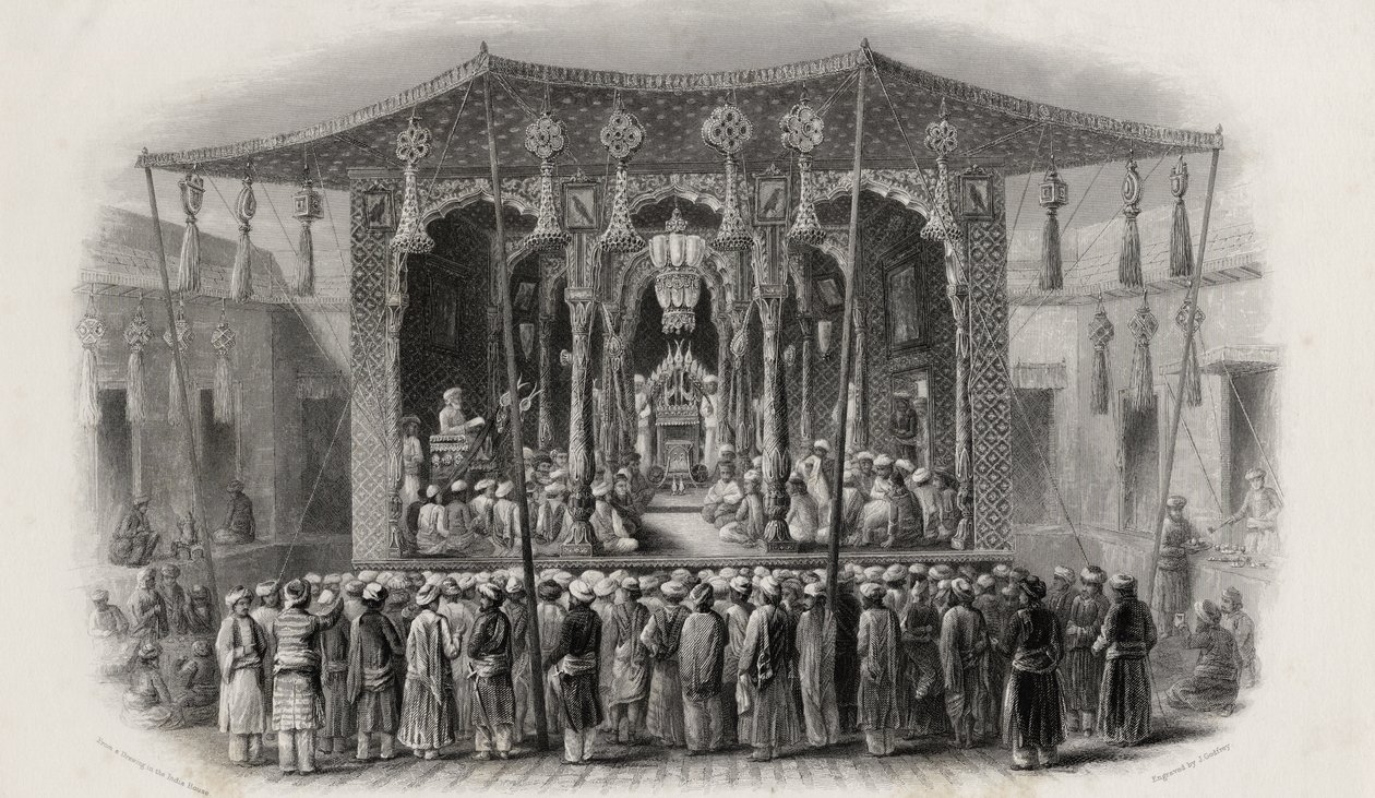 Mohammedan Festival of the Mohurrum, kaiverrus J. Godfrey tekijältä English School