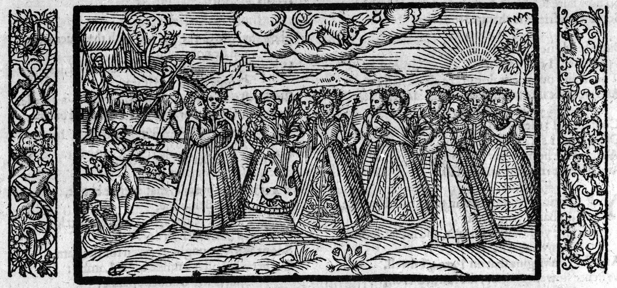 Huhtikuu, Edmund Spenserin (1552-1599) "Shepheardes-kalenterista", faksimile vuonna 1579 julkaistusta alkuperäiskappaleesta. tekijältä English School