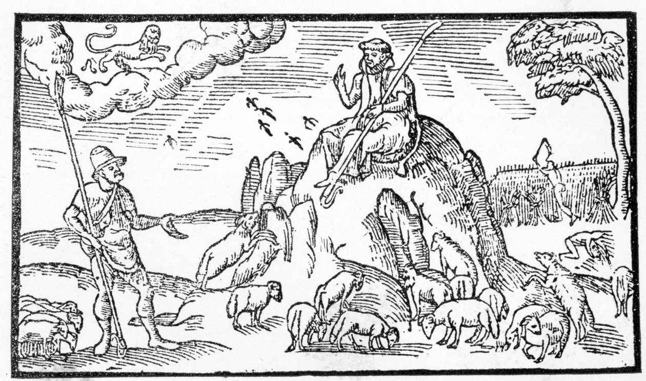 Heinäkuu, Esmond Spenserin (1552-1599) "The Shepheardes-kalenteri", faksimile vuonna 1579 julkaistusta alkuperäisestä tekijältä English School