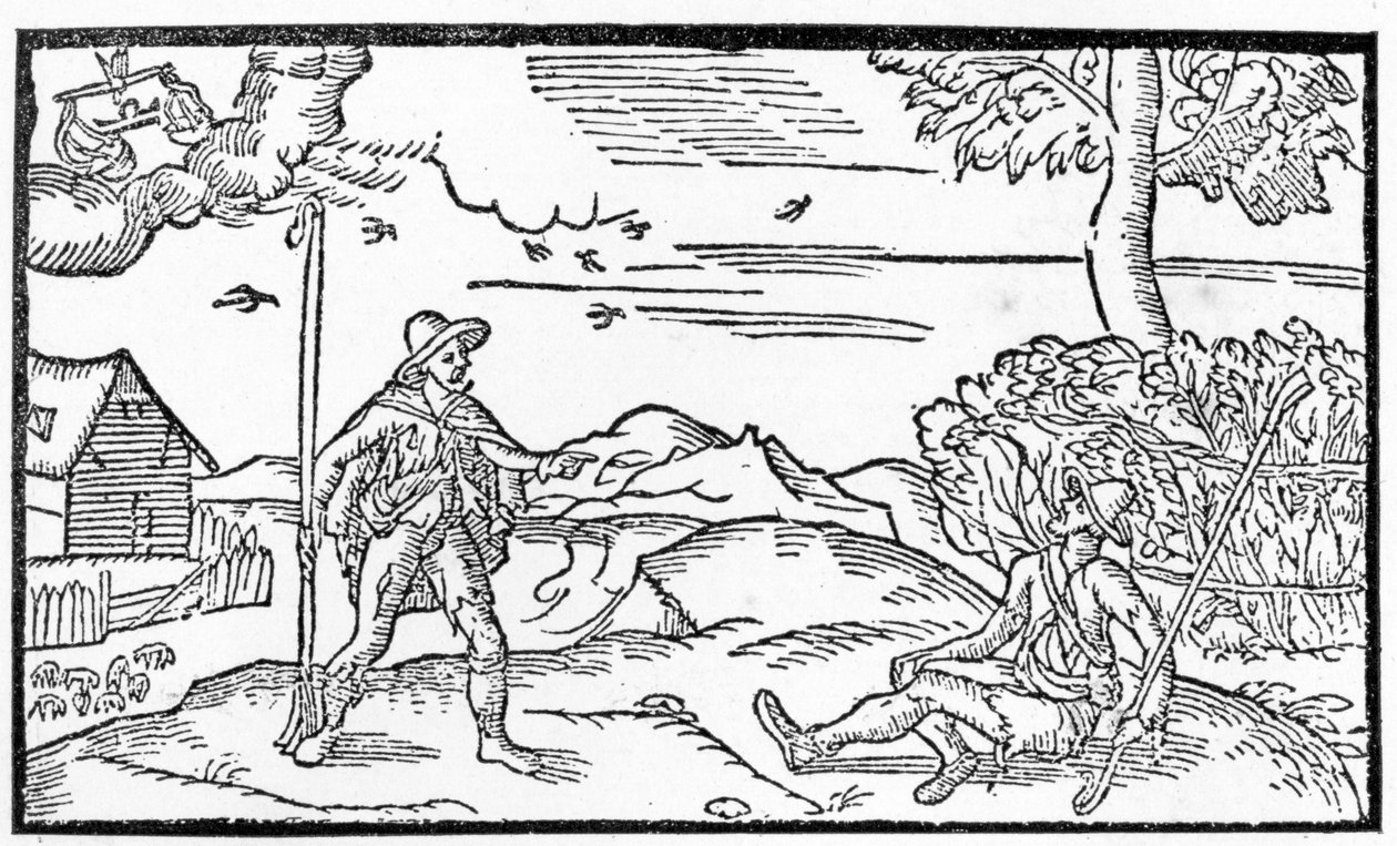 Syyskuu, Esmond Spenserin (1552-1599) teoksesta "The Shepheardes Calender", faksimile vuonna 1579 julkaistusta alkuperäisestä tekijältä English School