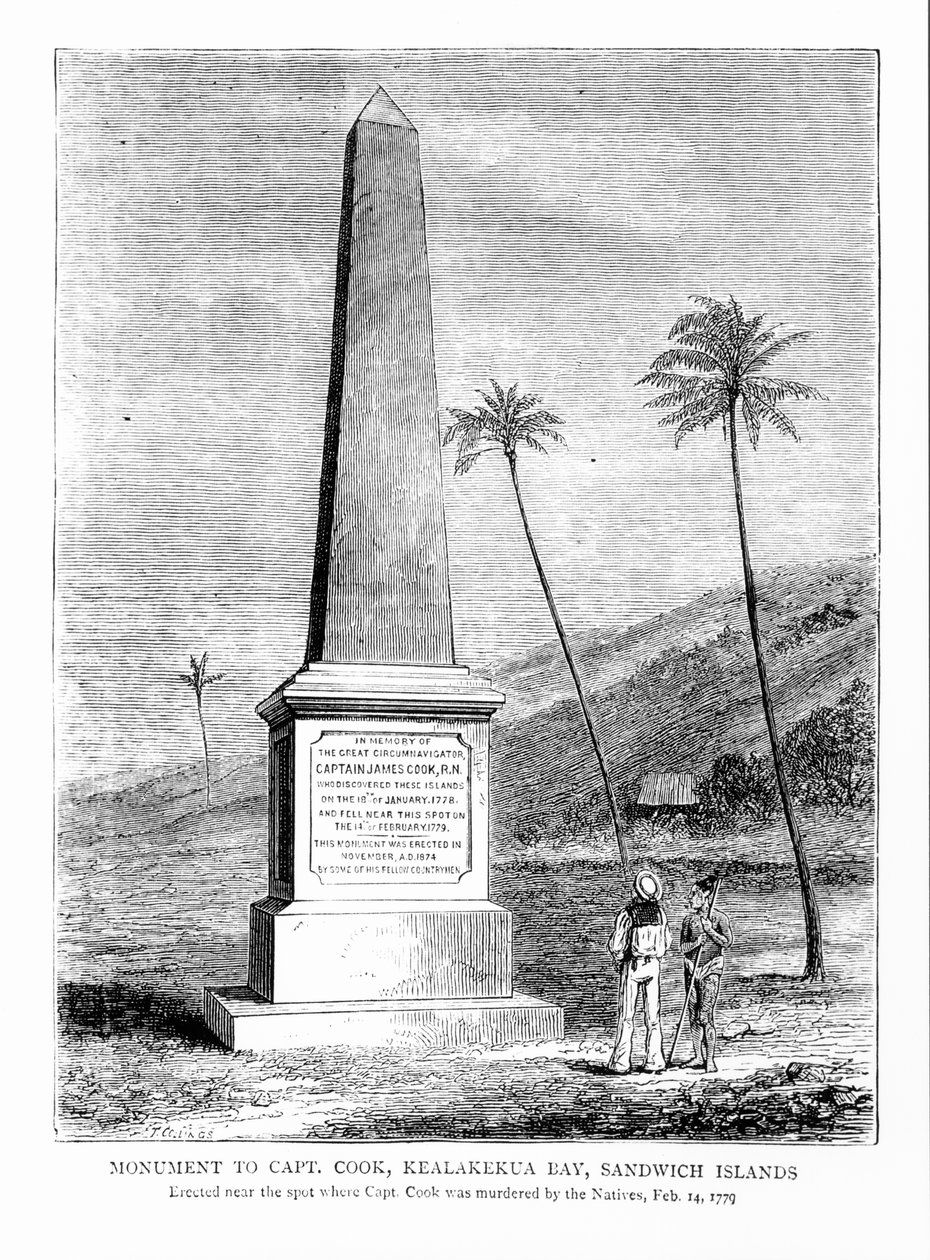Kapteeni James Cookin (1728-79) muistomerkki, Kealakekua Bay, Sandwichsaaret tekijältä English School