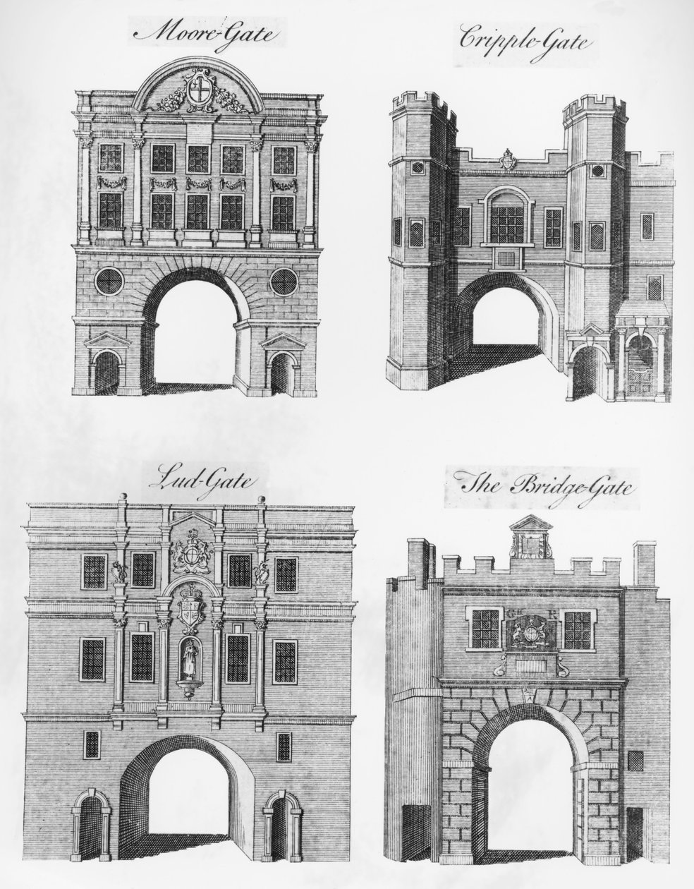 Moorgate, Cripplegate, Ludgate ja The Bridgegate tekijältä English School