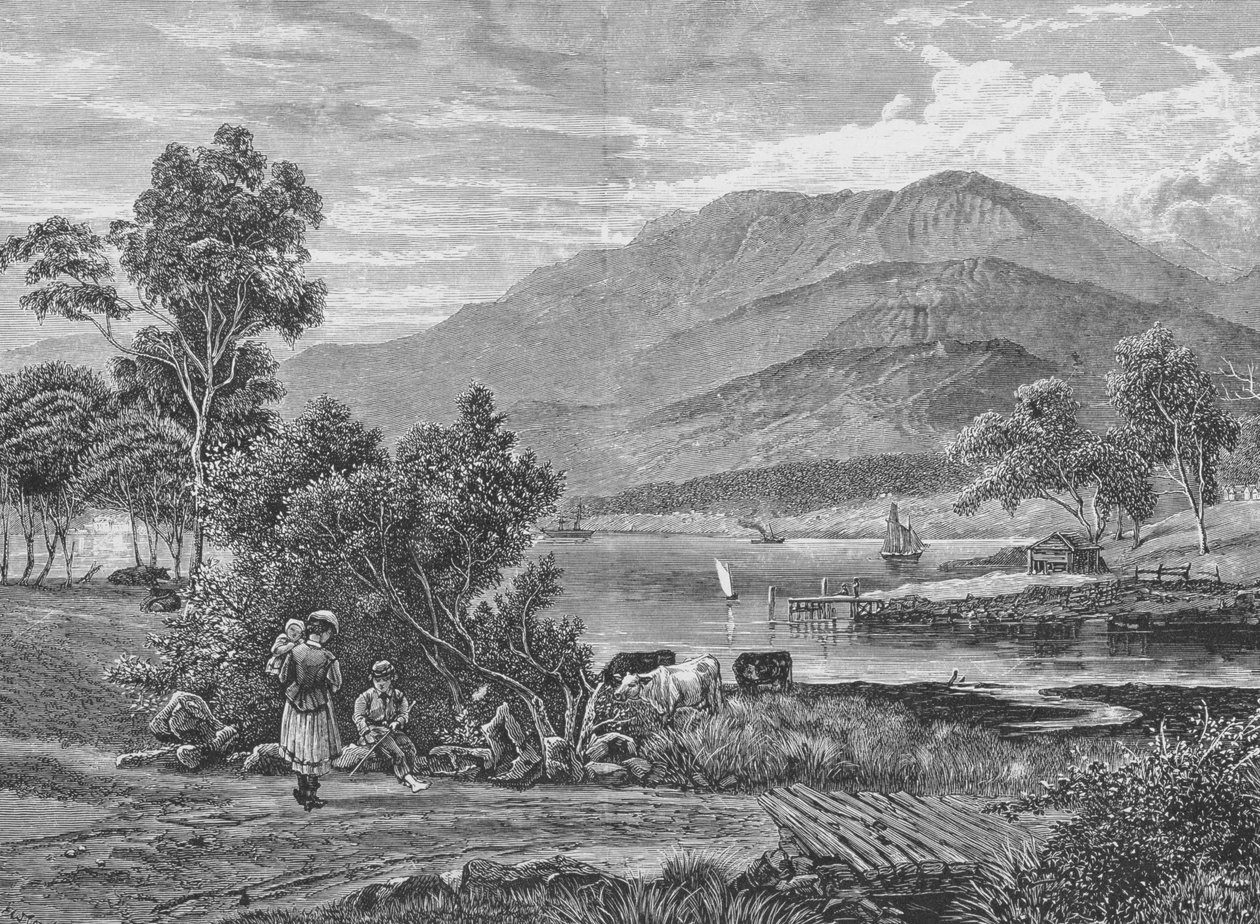 Mount Wellington, Tasmania, Australia, "Australian Pictures", pub. The Religious Tract Society, 1886 tekijältä English School
