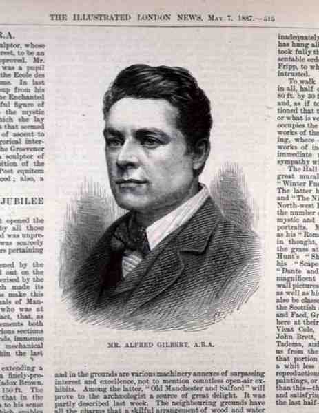Alfred Gilbert (1854-1934), The Illustrated London News -lehdestä, 7. toukokuuta 1887. tekijältä English School