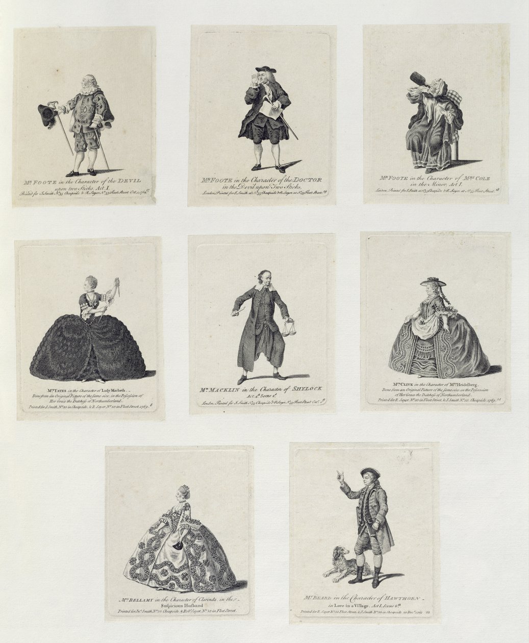 Herra Foote Paholaisen hahmossa elokuvassa Paholainen kahdella kepillä (I näytös); Herra Foote tohtorin hahmossa elokuvassa The Devil On Two Sticks; Herra Foote rouva Colen hahmossa The Minorissa (A tekijältä English School