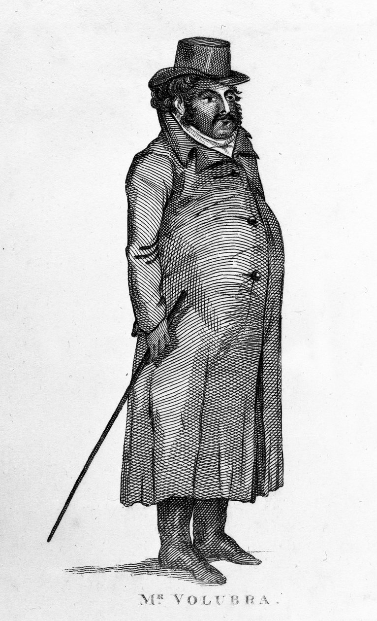 Herra Valobra, kuvitus James Caulfieldin teoksesta "The Lives and Portraits of Remarkable Characters", julkaistu 1819 tekijältä English School