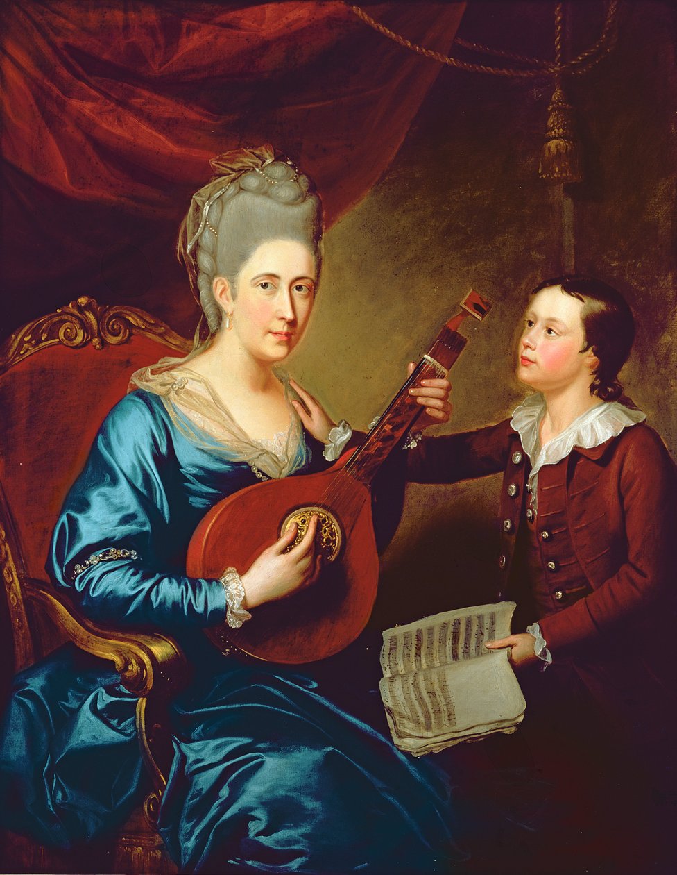 Rouva Joseph Bird poikansa kanssa, n. 1760 tekijältä English School