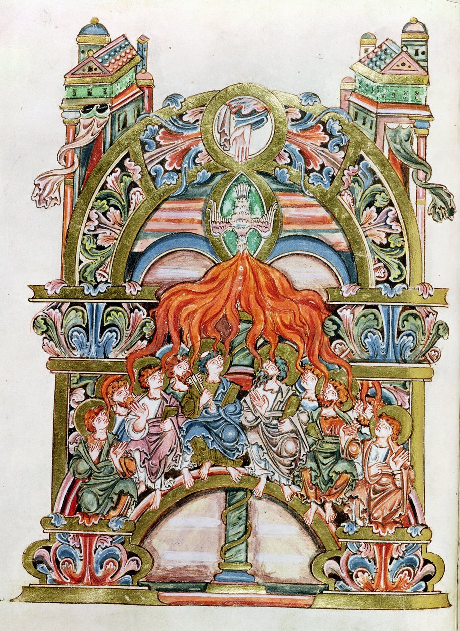 Ms 369 (Y-7) f.29v helluntai, Winchesterin paavista, 10.-11. vuosisata tekijältä English School