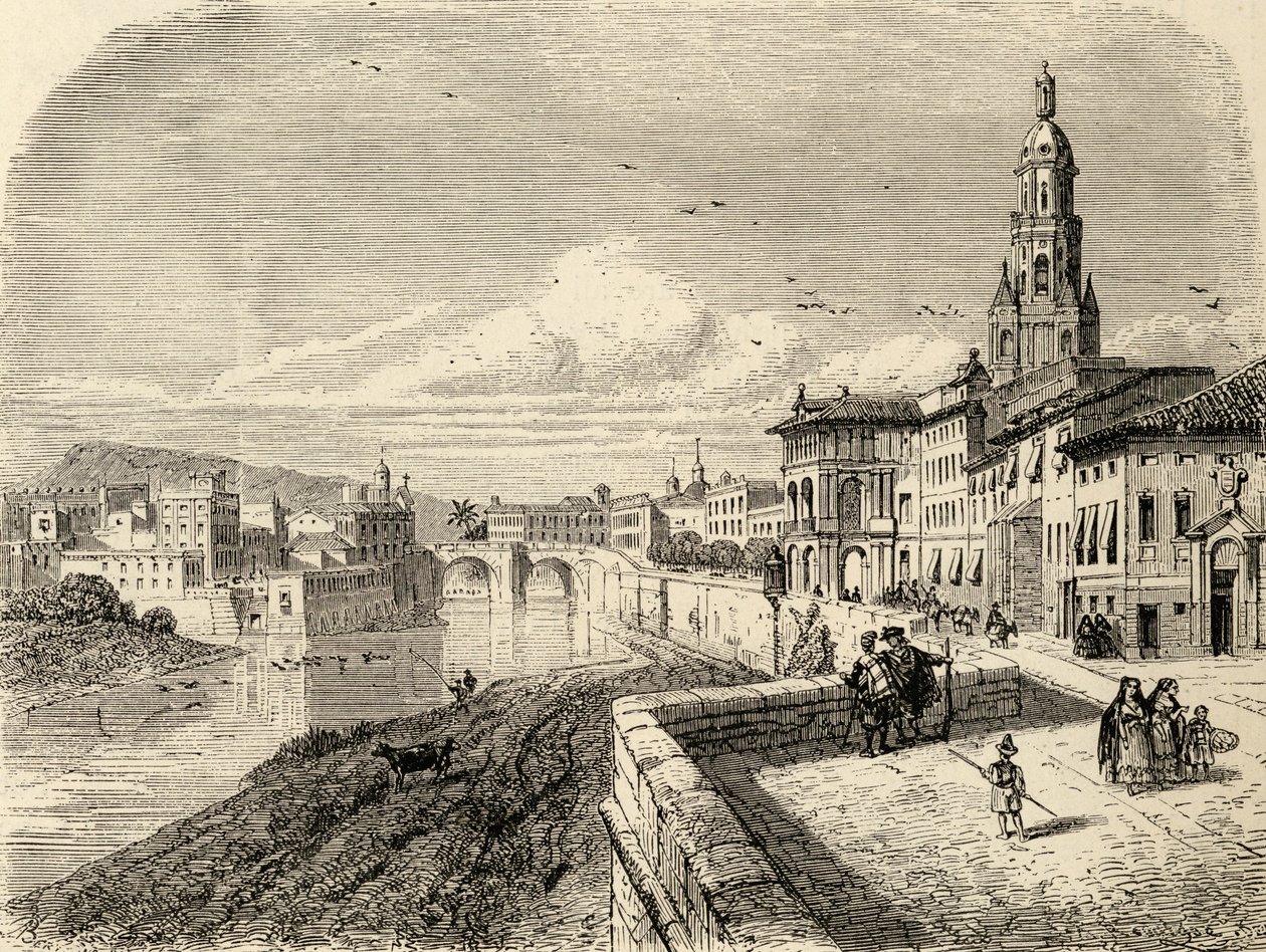 Murcia, Espanja, pastori Samuel Manningin "Spanish Pictures" -julkaisusta, julkaistu vuonna 1870 tekijältä English School