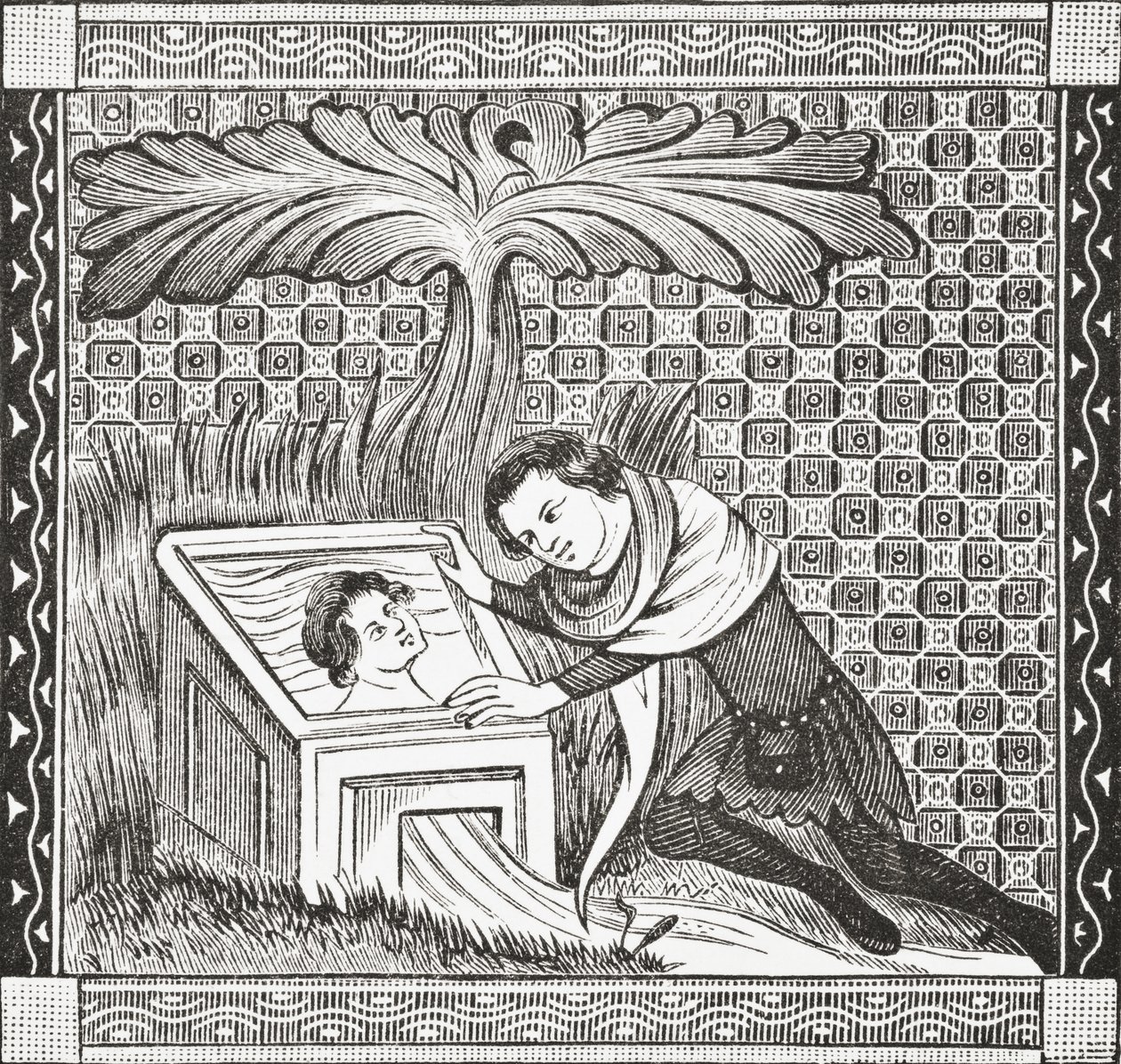Narkissus suihkulähteellä, 1878 tekijältä English School