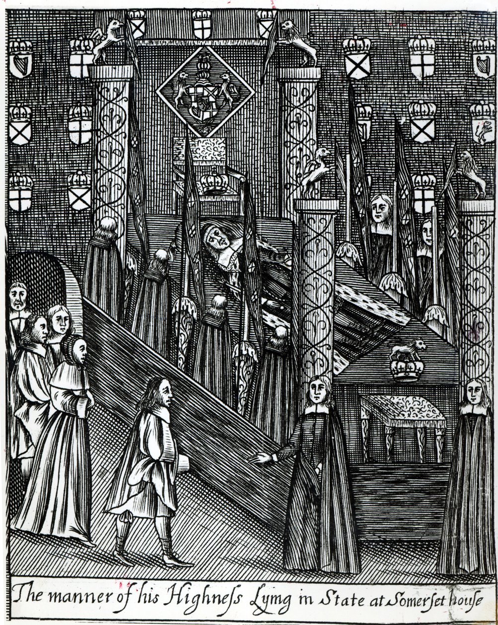 Oliver Cromwell (1599-1658) Makaa osavaltiossa, n. 1658 tekijältä English School