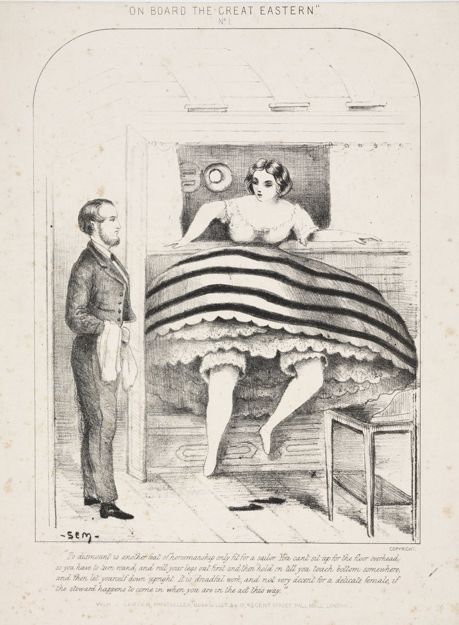 On Board the Great Eastern No.1, julkaisija W.H.J. Carter, Lontoo, n. 1865 tekijältä English School