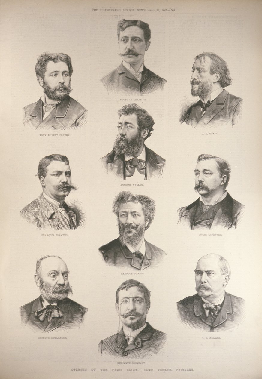 Paris-salonin avajaiset: Jotkut ranskalaiset maalarit, "The Illustrated London News", 30. huhtikuuta 1887 tekijältä English School