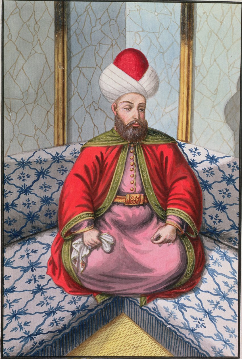 Orkhan (1288-1359), sulttaani 1326-59, sarjasta Turkin keisarien muotokuvia, 1808 (wc) tekijältä English School