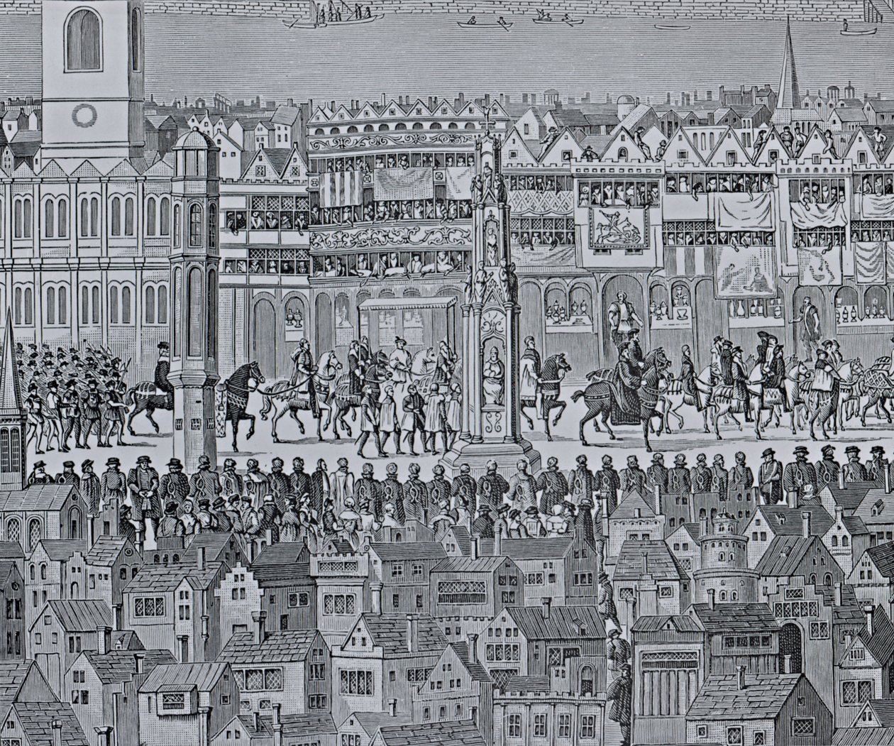 Osa Edward VI:n kruunauskulkueesta, 1547 tekijältä English School