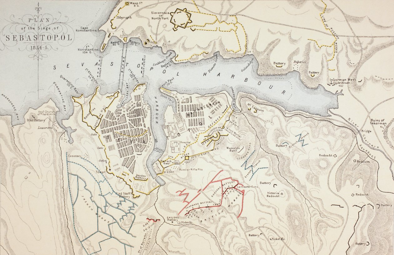 Sebastopolin piirityksen suunnitelma, 1883 tekijältä English School
