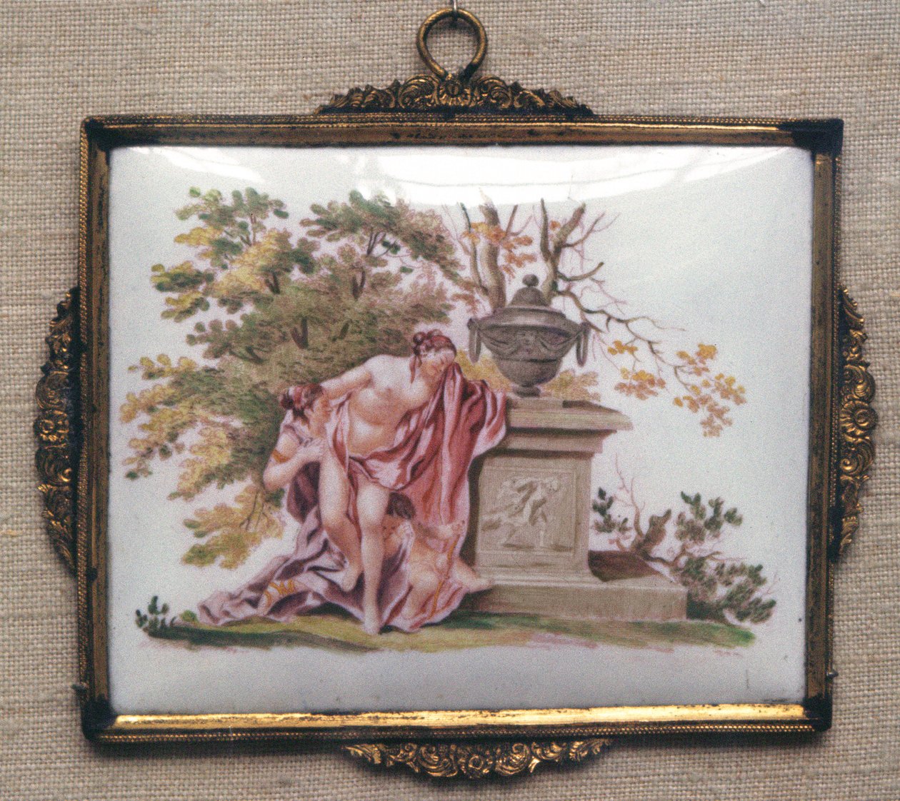Kiltti Venusta ja Adonisista, Birmingham, n. 1755-1760 (keraaminen) tekijältä English School