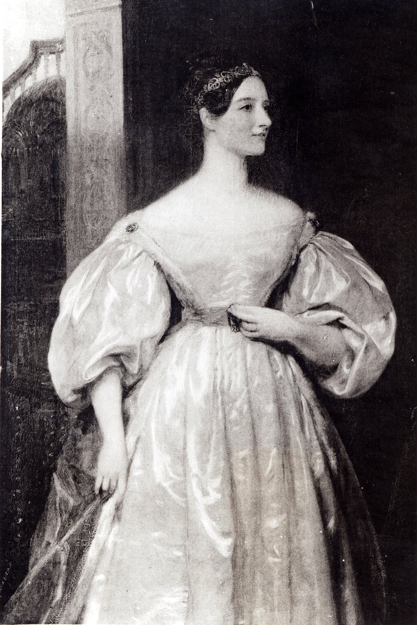 Lovelacen kreivitär Augusta Ada Byronin (1815-52) muotokuva tekijältä English School
