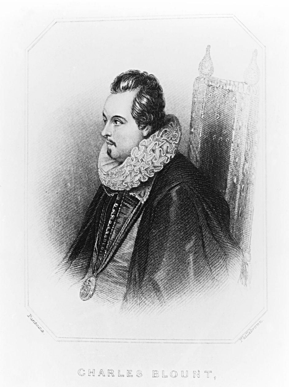 Muotokuva Charles Blountista (n. 1562-1606) 8. Earl of Devonshire, "Lodge