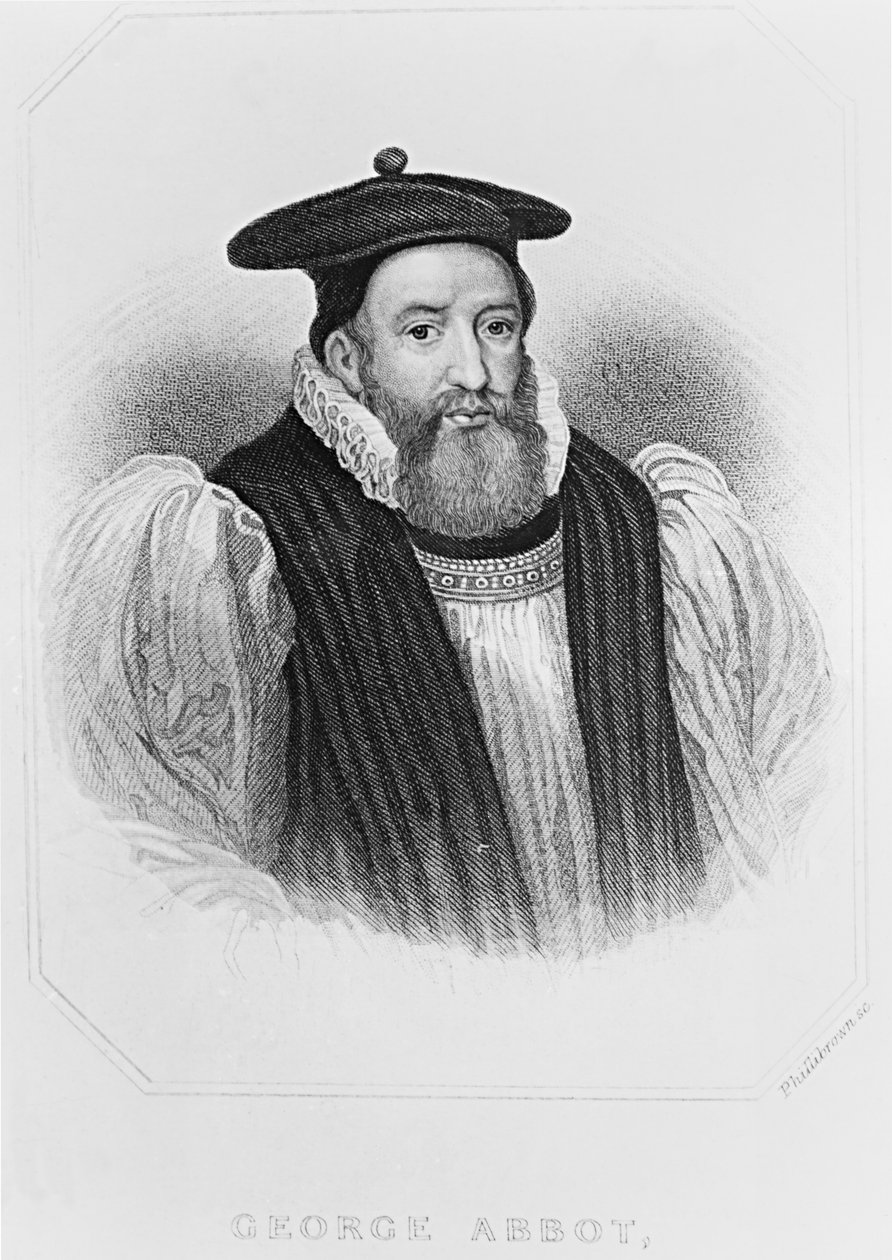 Muotokuva George Abbotista (1562-1633) Canterburyn arkkipiispasta, "Lodge