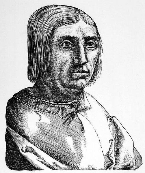 Jacopo Sannazaron (1458-1530) muotokuva kuvitus teoksesta Tiede ja kirjallisuus keskiajalla ja renessanssissa, kirjoittanut ja kaiverruttanut Paul Lacroix, 1878. tekijältä English School