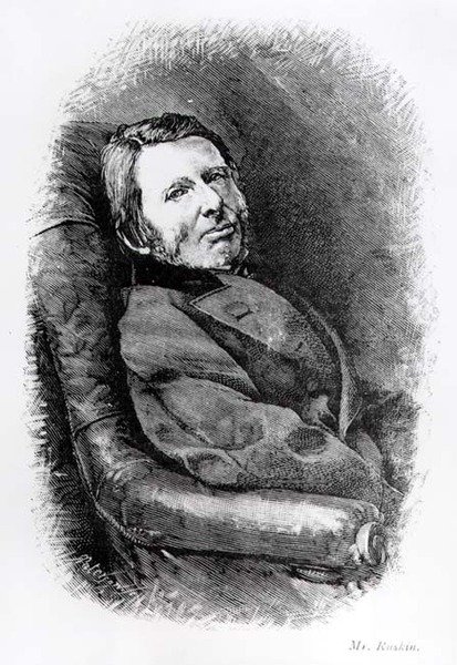 John Ruskinin (1819-1900) muotokuva tekijältä English School