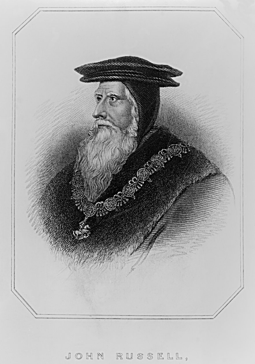 John Russellin (1485-1555) muotokuva Bedfordin 1. Earlista, "Lodge