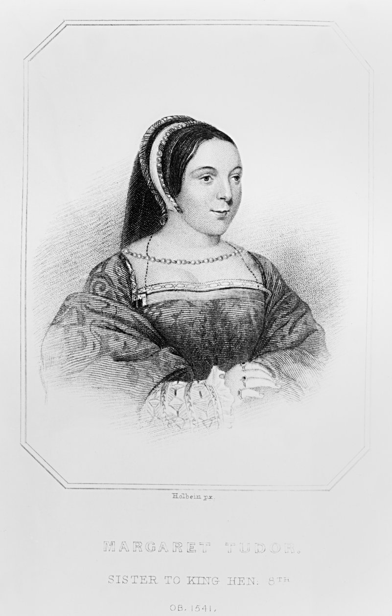 Muotokuva Margaret Tudorista (1489-1541) Skotlannin kuningattaresta "Lodge