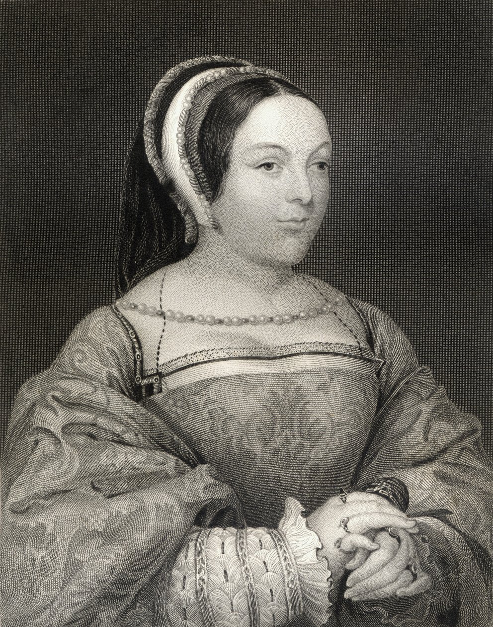 Muotokuva Margaret Tudorista (1489-1541) Skotlannin kuningattaresta, "Lodge