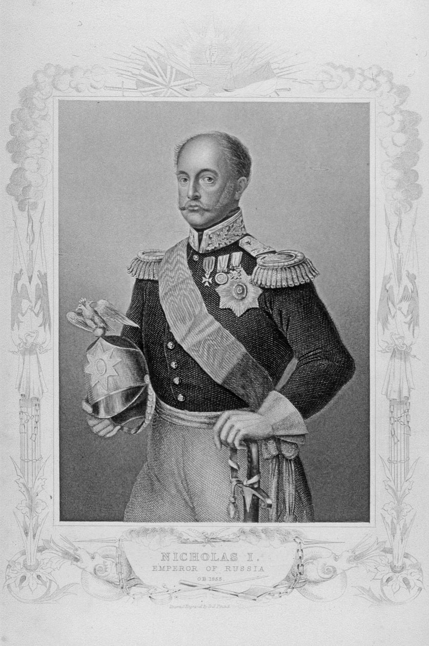 Nikolai I:n, Venäjän keisarin (1796-1855) muotokuva tekijältä English School