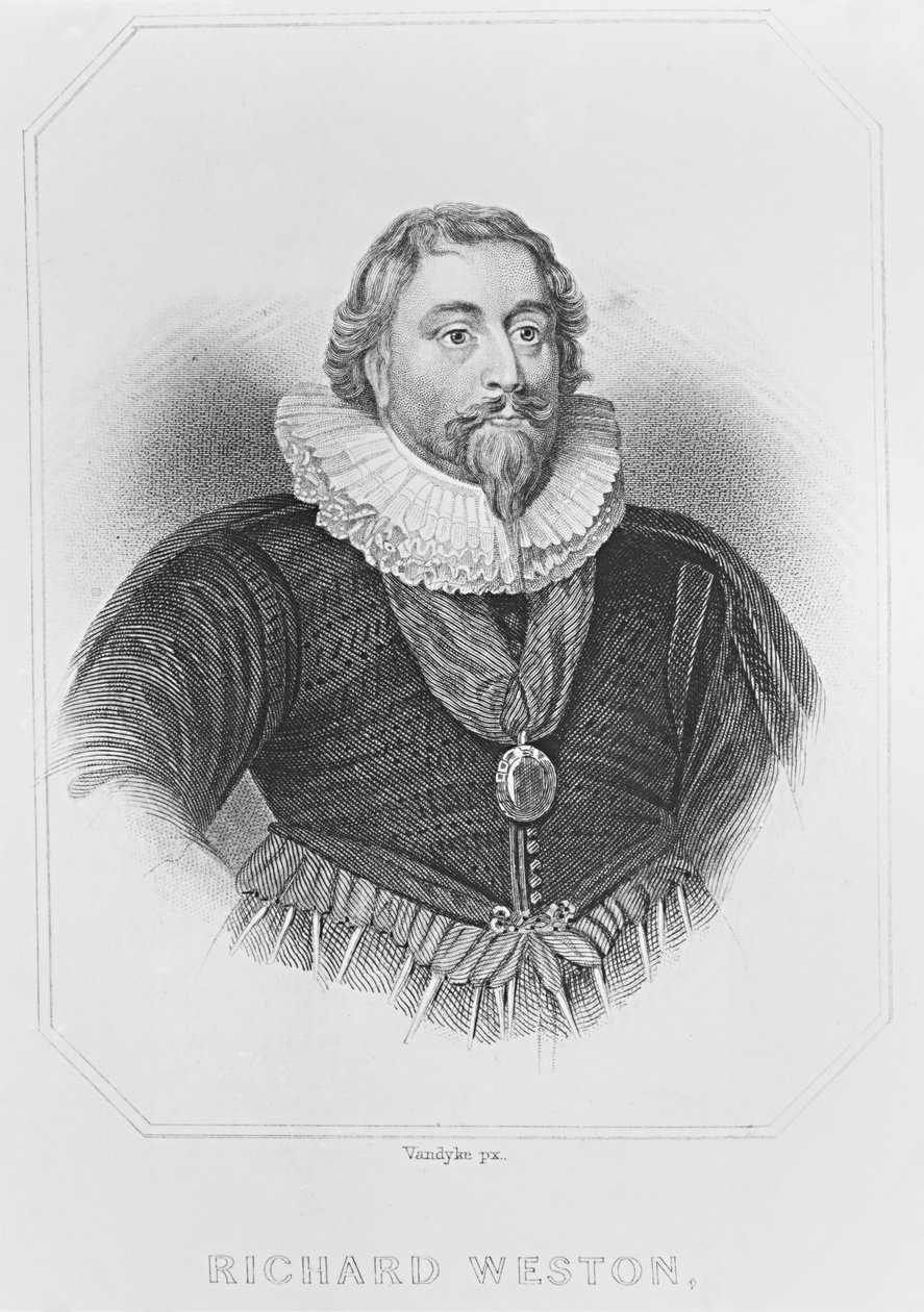 Richard Westonin (1577-1635) muotokuva teoksesta 