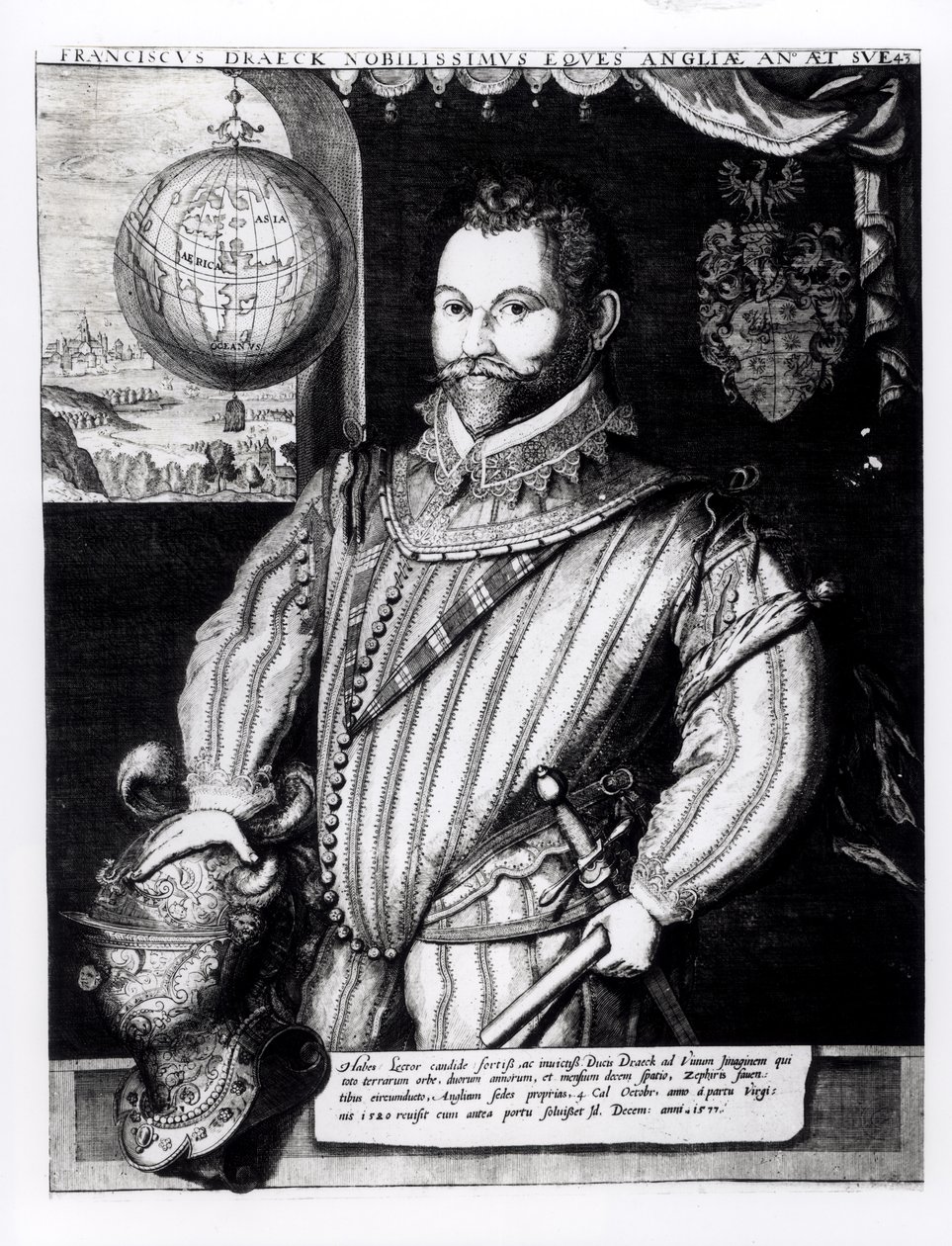 Sir Francis Draken muotokuva (n. 1540–1596) tekijältä English School