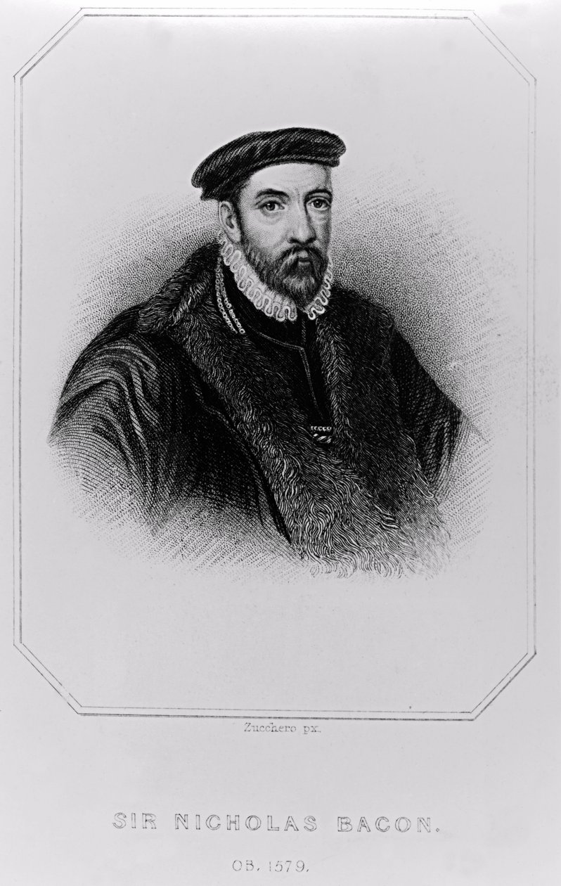 Sir Nicholas Baconin (1510-1579) muotokuva teoksesta 