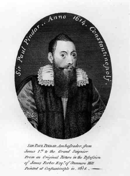 Sir Paul Pindar (n. 1565-1650) muotokuva 1614 tekijältä English School