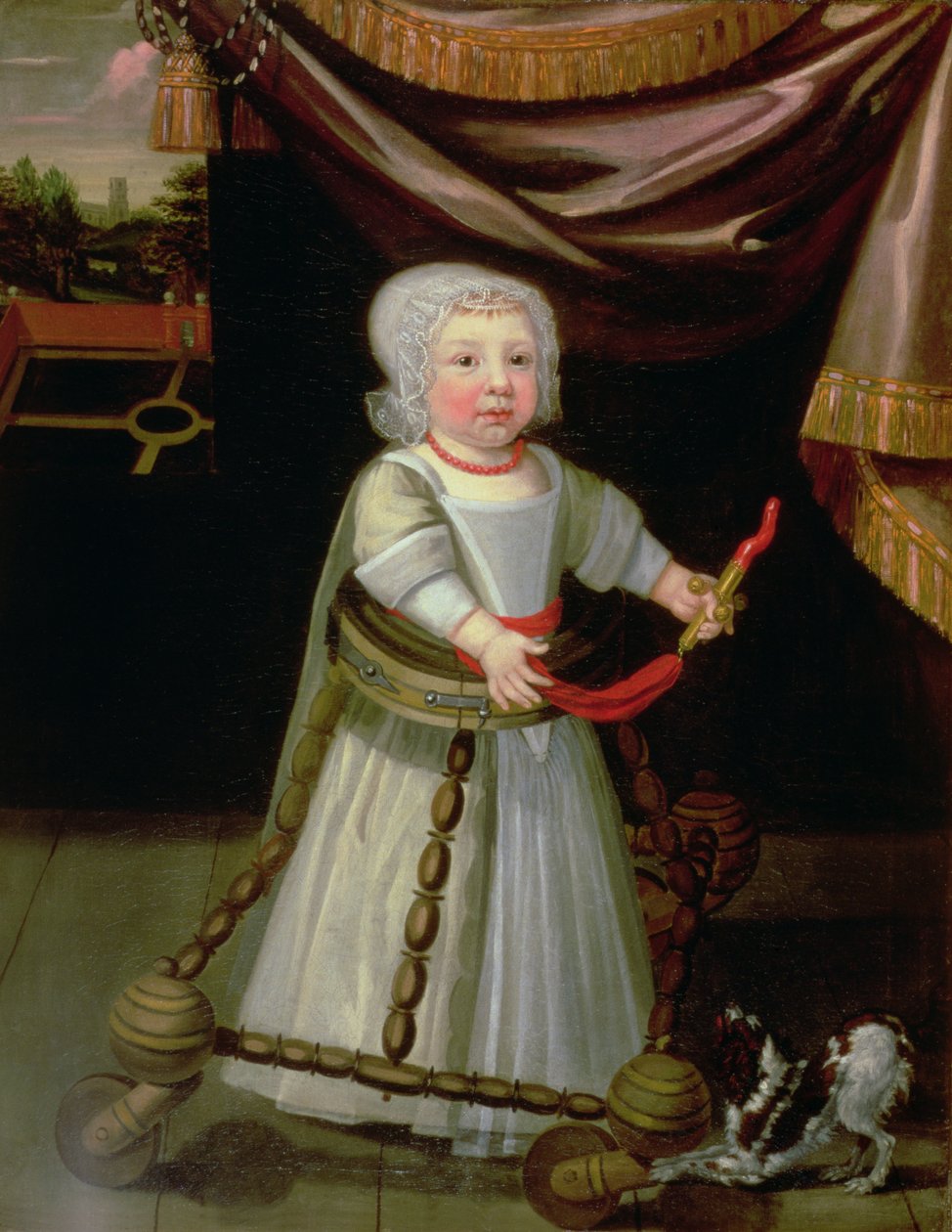 Pojan muotokuva korallihelinällä, n. 1650-1660 tekijältä English School