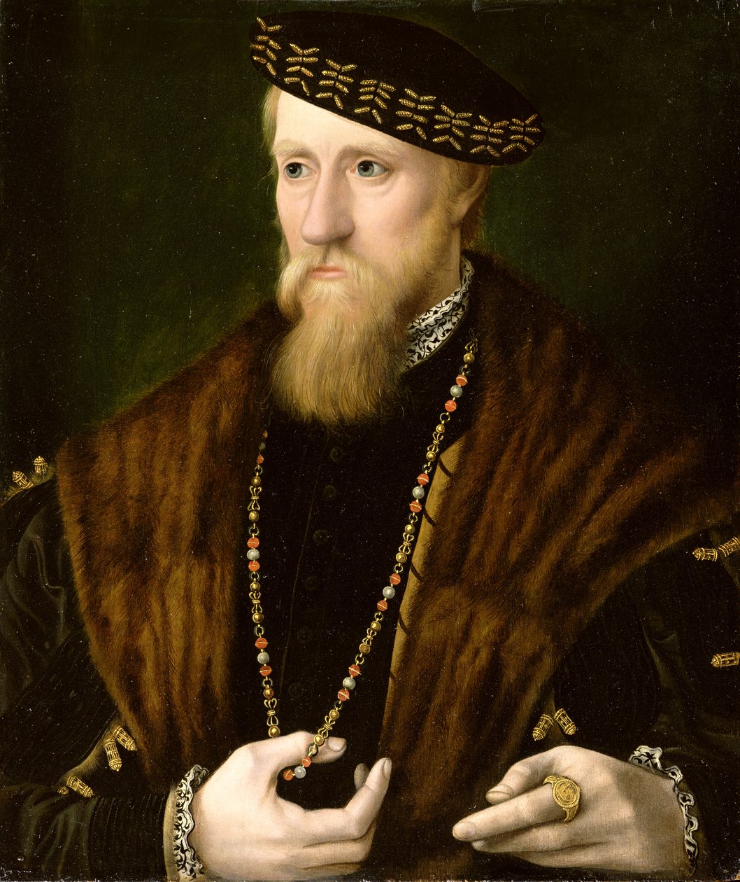 Muotokuva herrasmiehestä, jota perinteisesti pidetään Edward Seymourina, Hertfordin 1. jaarlina ja Somersetin herttuana (n. 1506-52) (paneeli) tekijältä English School
