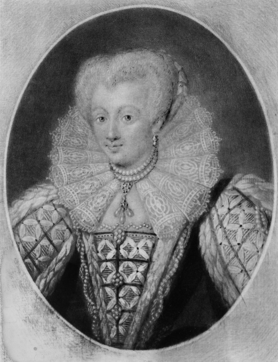 Prinsessa Elizabeth (1533-1603) kuvitus teoksesta Portraits of Characters Illustrious in British History, kaiverrettu Richard Earlom (1743-1822) ja Charles Turner (n. 1773-1857) (mezzotint) tekijältä English School