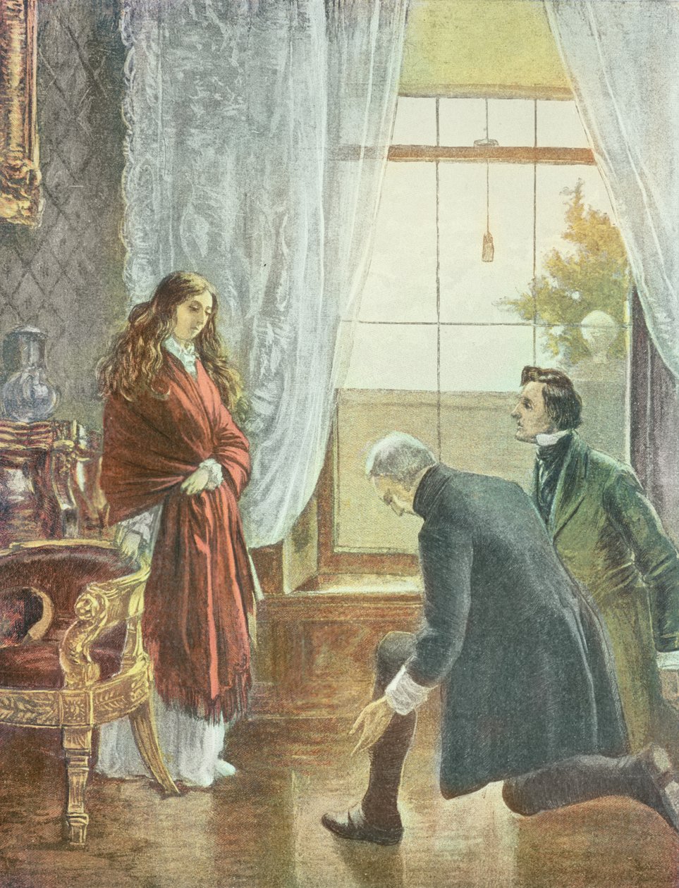 Prinsessa Victoria vastaanottaa uutisen valtaistuimelle nousustaan 21. kesäkuuta 1837 tekijältä English School