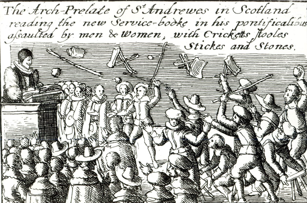 Mielenosoittajat Edinburghissa 1637 tekijältä English School
