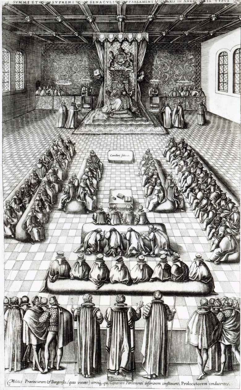 Kuningatar Elisabet I (1533-1603) parlamentissa tekijältä English School