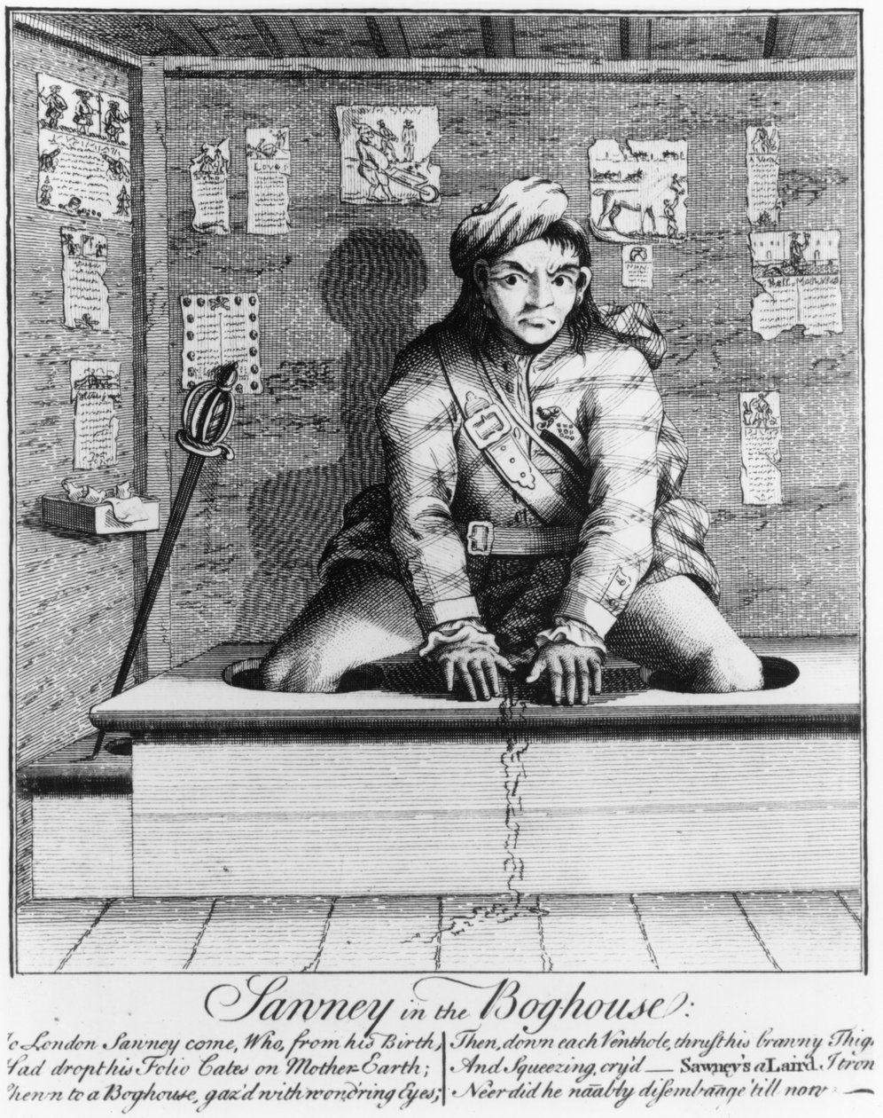Sawney in the Boghouse, 1745 tekijältä English School