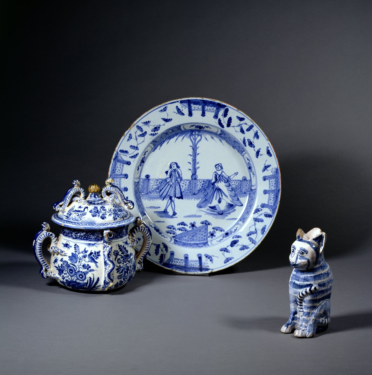 Delftware valikoima, n. 1670 (keraaminen) tekijältä English School
